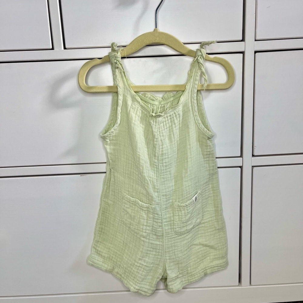Easy Peasy Baby Girls 100% Cotton Sage Romper 12-18 Months